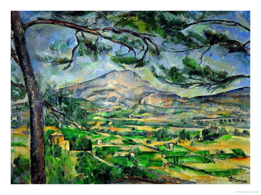 Mont Sainte-Victoire with Large Pine-Tree, circa 1887 - Paul Cezanne Painting